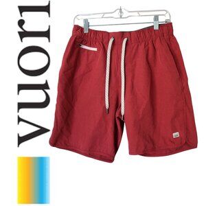 Men's Vuori Washed Red Banks Shorts Size M Athletic Beach Workout